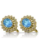 Ring Aquamarine 14K Yellow gold Vintage vec125y